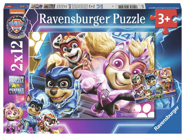 05721 - Puzzle 2x12 pezzi - Paw Patrol Mighty Movie (dai 3 anni)