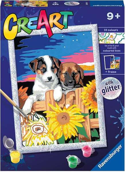 CREART 23569 - Cagnolini e girasoli - dai 9 anni