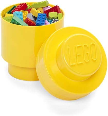 Lego Storage Round Brick - Giallo