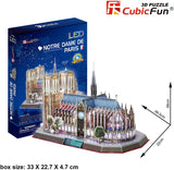 Notre Dame di Parigi con Luci Led - Puzzle 3D