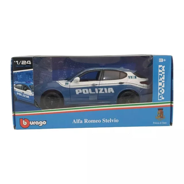 BBurago Collezione auto scala 1:24 - Alfa Romeo Stelvio - Polizia di Stato