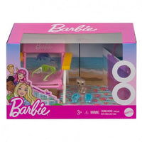 Barbie - Arredamento da Spiaggia con Cucciolo - GRG58